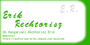 erik rechtorisz business card